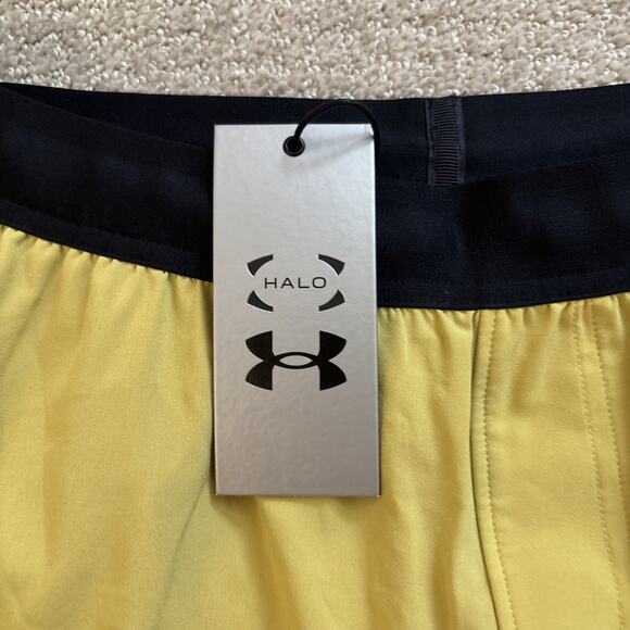 Under Armour Halo Train Shorts Yellow Men’s Size Large Workout Running 5” In NWT - Picture 3 of 9